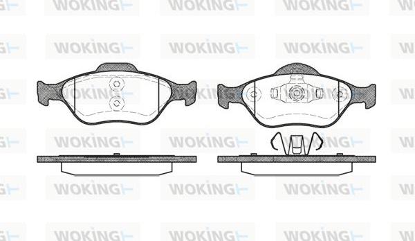 Woking P6663.00 - Тормозные колодки, дисковые, комплект autosila-amz.com