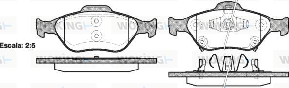 Woking P6663.12 - Тормозные колодки, дисковые, комплект autosila-amz.com