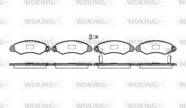 Woking P6023.02 - Тормозные колодки, дисковые, комплект autosila-amz.com