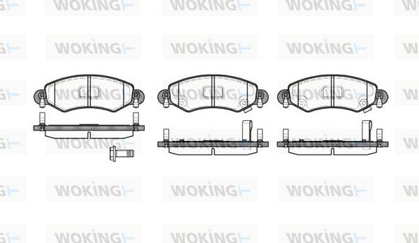 Woking P6023.12 - Тормозные колодки, дисковые, комплект autosila-amz.com