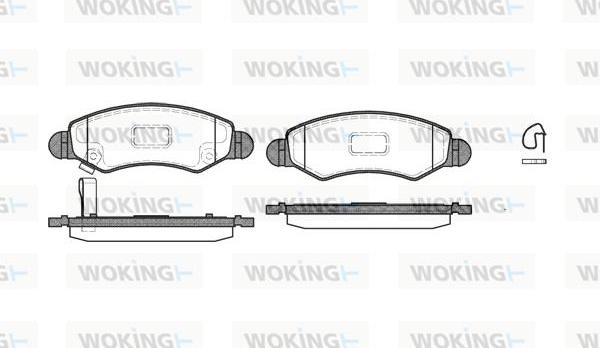 Woking P6023.21 - Тормозные колодки, дисковые, комплект autosila-amz.com