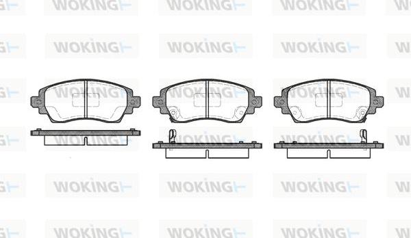 Woking P6163.02 - Тормозные колодки, дисковые, комплект autosila-amz.com