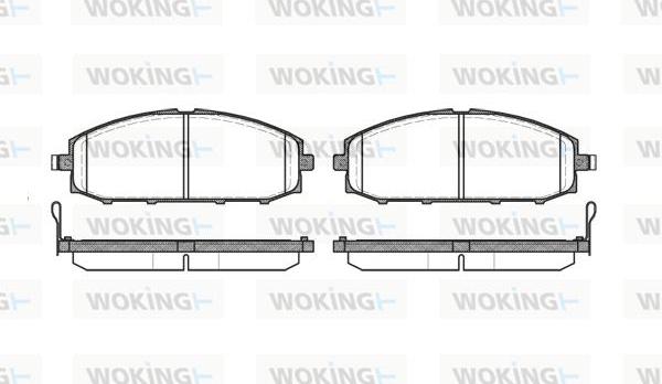 Woking P6113.04 - Тормозные колодки, дисковые, комплект autosila-amz.com