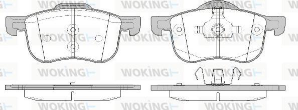 Woking P6133.10 - Тормозные колодки, дисковые, комплект autosila-amz.com