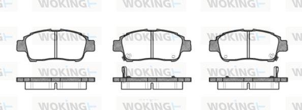 Woking P6123.02 - Тормозные колодки, дисковые, комплект autosila-amz.com