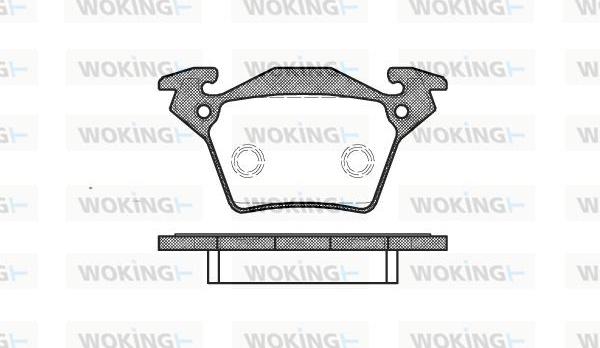 Woking P6173.00 - Тормозные колодки, дисковые, комплект autosila-amz.com