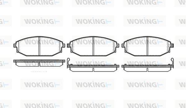 Woking P6343.02 - Тормозные колодки, дисковые, комплект autosila-amz.com