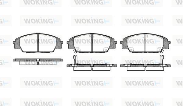 Woking P6353.02 - Тормозные колодки, дисковые, комплект autosila-amz.com