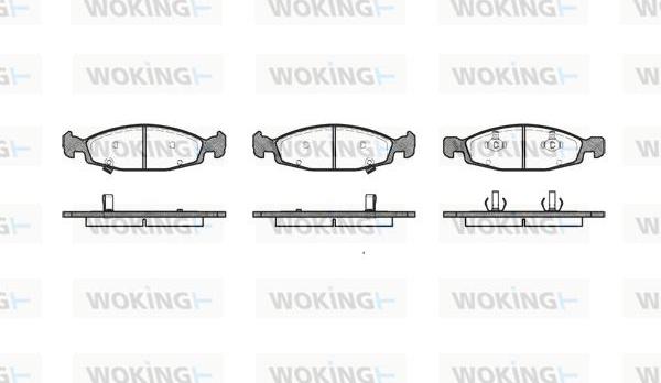 Woking P6363.02 - Тормозные колодки, дисковые, комплект autosila-amz.com