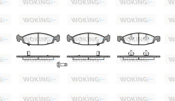 Woking P6363.12 - Тормозные колодки, дисковые, комплект autosila-amz.com