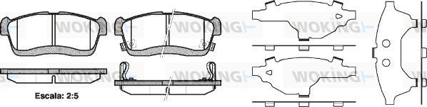 Woking P6243.42 - Тормозные колодки, дисковые, комплект autosila-amz.com