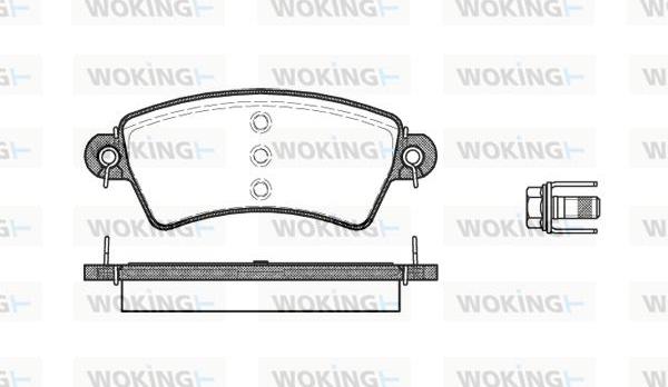 Woking P6263.00 - Тормозные колодки, дисковые, комплект autosila-amz.com