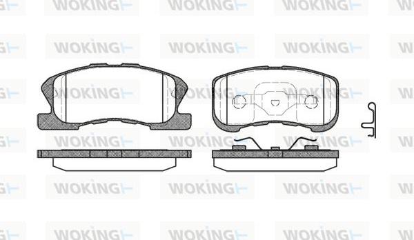 Woking P6203.02 - Тормозные колодки, дисковые, комплект autosila-amz.com