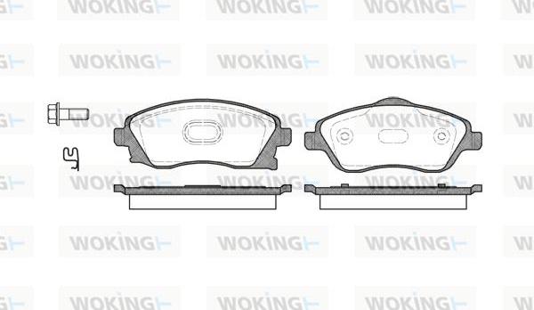 Woking P6743.12 - Тормозные колодки, дисковые, комплект autosila-amz.com