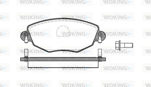 Woking P6763.00 - Тормозные колодки, дисковые, комплект autosila-amz.com