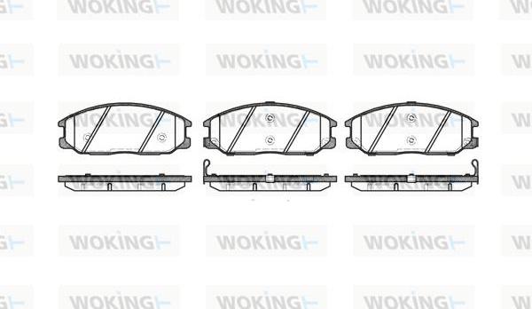 Woking P6713.12 - Тормозные колодки, дисковые, комплект autosila-amz.com