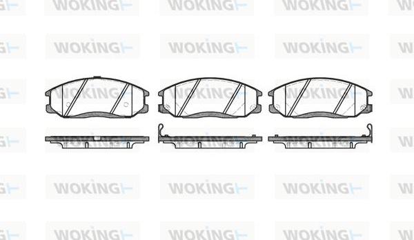 Woking P6713.22 - Тормозные колодки, дисковые, комплект autosila-amz.com