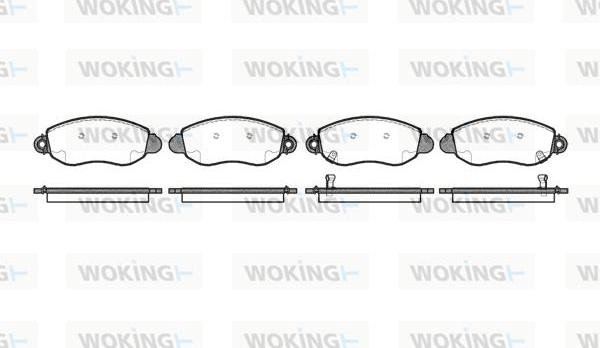 Woking P6723.02 - Тормозные колодки, дисковые, комплект autosila-amz.com