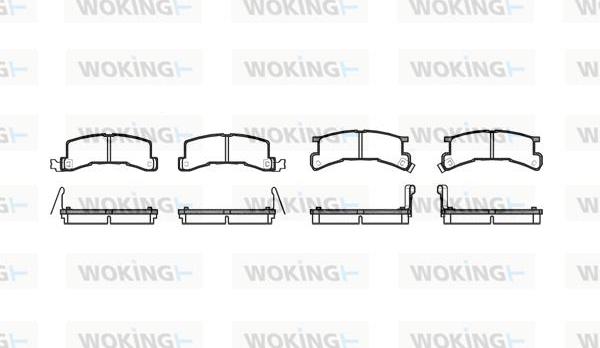 Woking P0963.04 - Тормозные колодки, дисковые, комплект autosila-amz.com