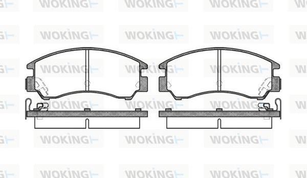 Woking P0913.04 - Тормозные колодки, дисковые, комплект autosila-amz.com
