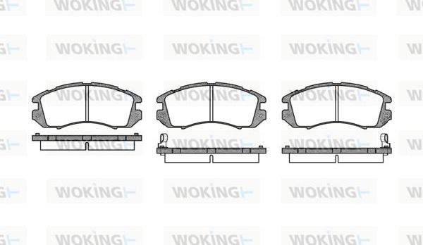 Woking P0913.12 - Тормозные колодки, дисковые, комплект autosila-amz.com