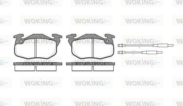 Woking P0923.44 - Тормозные колодки, дисковые, комплект autosila-amz.com