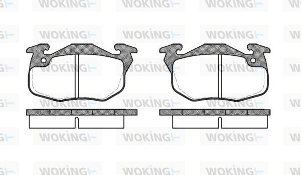 Woking P0923.10 - Тормозные колодки, дисковые, комплект autosila-amz.com