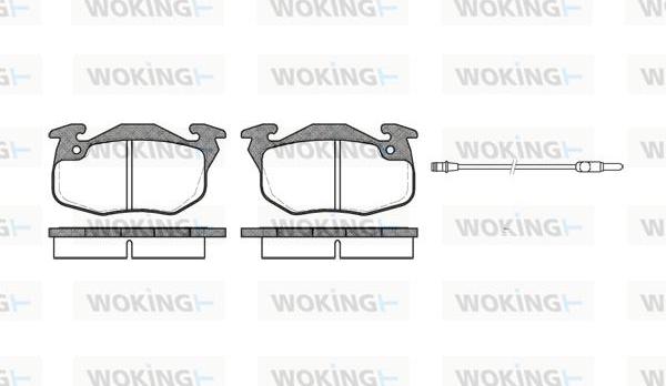 Woking P0923.12 - Тормозные колодки, дисковые, комплект autosila-amz.com