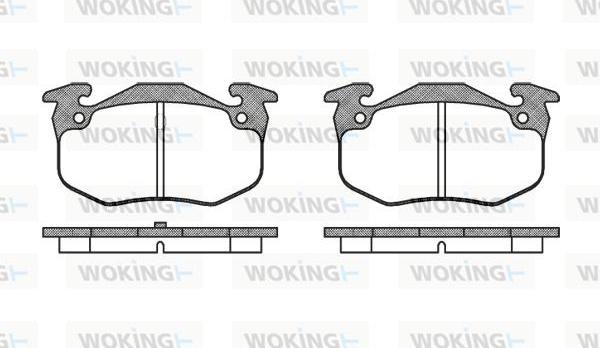 Woking P0443.50 - Тормозные колодки, дисковые, комплект autosila-amz.com