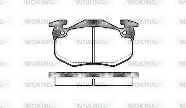 Woking P0443.80 - Тормозные колодки, дисковые, комплект autosila-amz.com