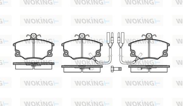 Woking P0463.22 - Тормозные колодки, дисковые, комплект autosila-amz.com