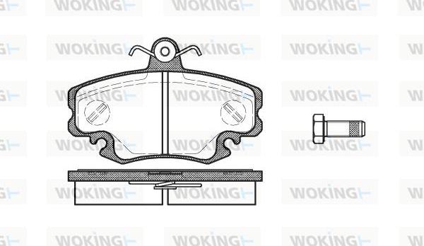 Woking P0413.10 - Тормозные колодки, дисковые, комплект autosila-amz.com