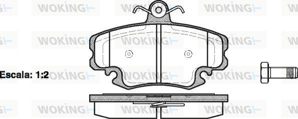 Woking P0413.20 - Тормозные колодки, дисковые, комплект autosila-amz.com