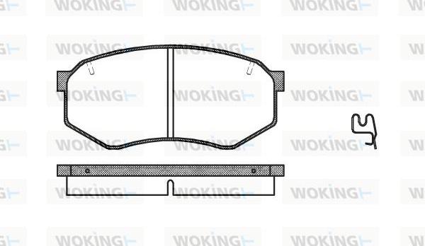 Woking P0483.34 - Тормозные колодки, дисковые, комплект autosila-amz.com