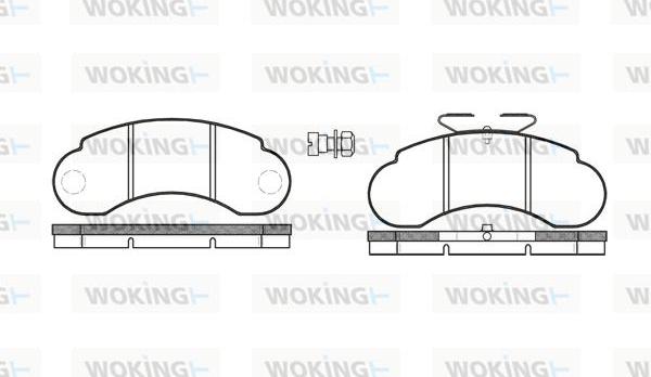Woking P0423.20 - Тормозные колодки, дисковые, комплект autosila-amz.com