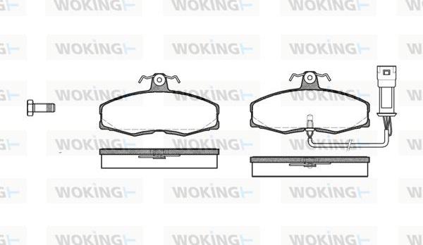 Woking P0543.02 - Тормозные колодки, дисковые, комплект autosila-amz.com