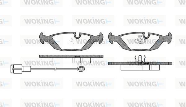 Woking P0553.12 - Тормозные колодки, дисковые, комплект autosila-amz.com