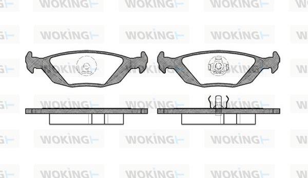 Woking P0553.20 - Тормозные колодки, дисковые, комплект autosila-amz.com