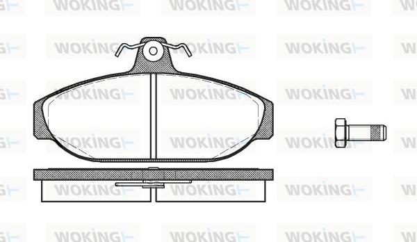 Woking P0563.00 - Тормозные колодки, дисковые, комплект autosila-amz.com