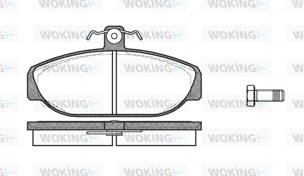 Woking P0563.10 - Тормозные колодки, дисковые, комплект autosila-amz.com