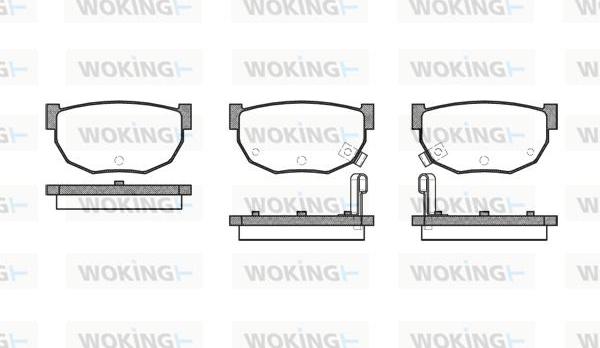 Woking P0513.02 - Тормозные колодки, дисковые, комплект autosila-amz.com