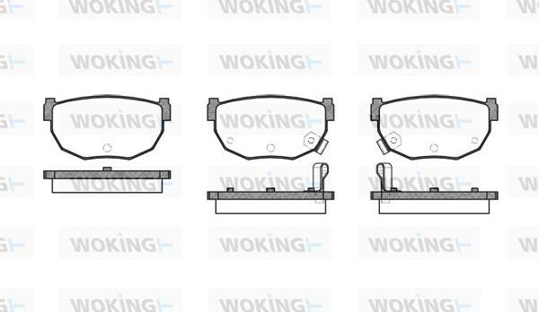 Woking P0513.12 - Тормозные колодки, дисковые, комплект autosila-amz.com