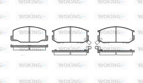 Woking P0523.02 - Тормозные колодки, дисковые, комплект autosila-amz.com