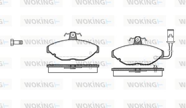 Woking P0693.01 - Тормозные колодки, дисковые, комплект autosila-amz.com