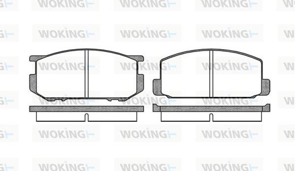 Woking P0093.00 - Тормозные колодки, дисковые, комплект autosila-amz.com