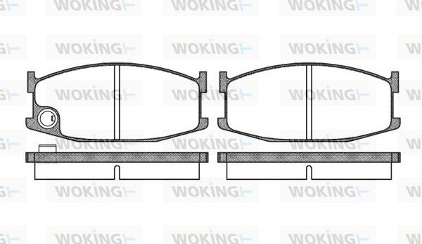 Woking P0083.10 - Тормозные колодки, дисковые, комплект autosila-amz.com