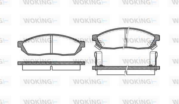 Woking P0113.02 - Тормозные колодки, дисковые, комплект autosila-amz.com