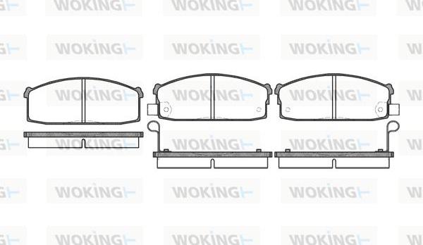 Woking P0173.02 - Тормозные колодки, дисковые, комплект autosila-amz.com