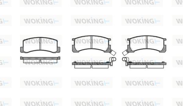 Woking P0853.02 - Тормозные колодки, дисковые, комплект autosila-amz.com