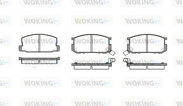 Woking P0803.02 - Тормозные колодки, дисковые, комплект autosila-amz.com